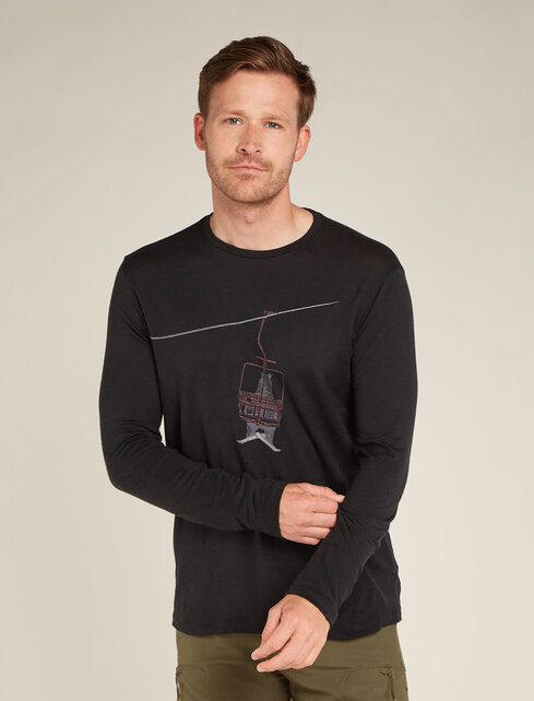 Icebreaker Men Merino 150 Tech Lite Ls Tee Bear Lift (24/25) Black-001