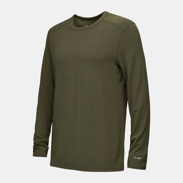 Le Bent Mens Midweight Crew (24/25) Dark Eucalypt-303 Le Bent Mens Midweight Crew (24/25) Dark Eucalypt-303