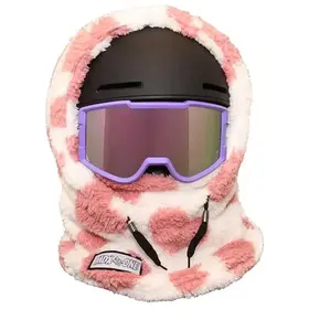 Mdxone Over The Helmet Balaclava Soft Plush (25/26) Hearts Pink & White