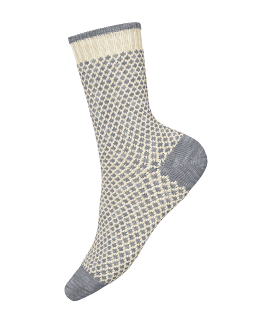Smartwool Women's Everyday Cozy Popcorn Polka Dot Crew Socks (26/27) Natural
