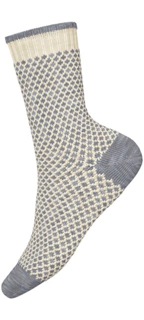 Smartwool Women's Everyday Cozy Popcorn Polka Dot Crew Socks (26/27) Natural