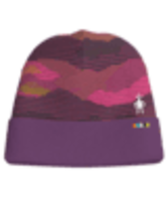 Smartwool Kids Thermal Merino Reversible Cuffed Beanie (23/24) Purple Iris Mtn Scape-M21 Smartwool Kids Thermal Merino Reversible Cuffed Beanie (23/24) Purple Iris Mtn Scape-M21