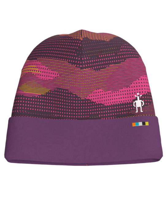 Smartwool Kids Thermal Merino Reversible Cuffed Beanie (23/24) Purple Iris Mtn Scape-M21 Smartwool Kids Thermal Merino Reversible Cuffed Beanie (23/24) Purple Iris Mtn Scape-M21