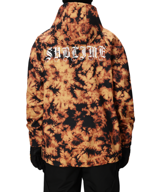 686 Men's Waterproof Hoody (25/26) Sublime Orange Tie Dye-Sotd