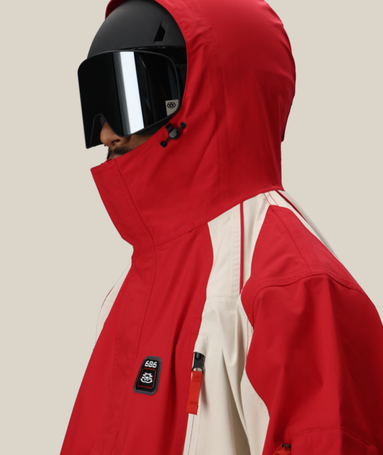 686 Mens 2002 X3 Shell Jacket (25/26) True Red Colorblock-Trcb