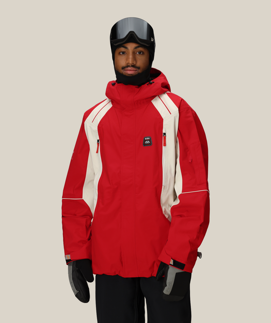 686 Mens 2002 X3 Shell Jacket (25/26) True Red Colorblock-Trcb