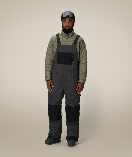 686 Mens Hot Lap Insulated Bib (25/26) Charcoal Colorblock-Chcb