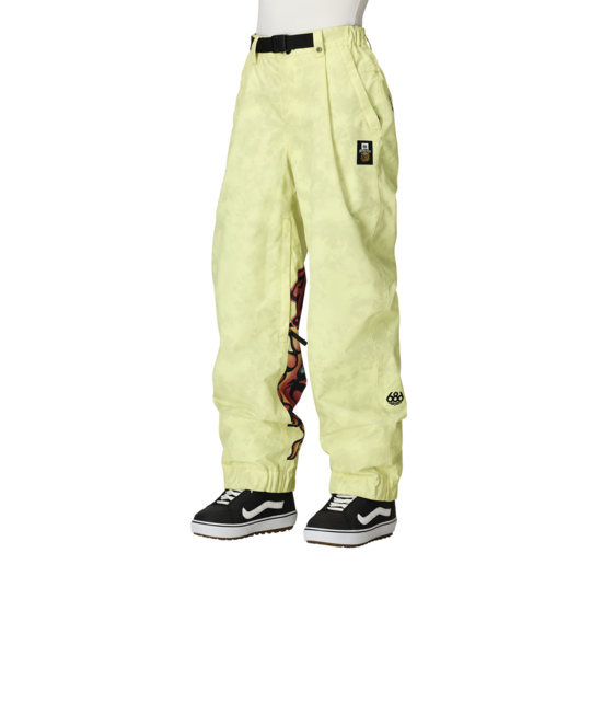 686 Womens 686 Sublime Shell Pant (25/26) Sublime Yellow Tie Dye-Sytd