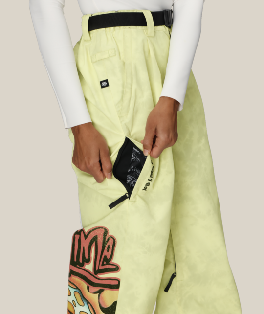 686 Womens 686 Sublime Shell Pant (25/26) Sublime Yellow Tie Dye-Sytd