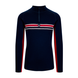Dale Of Norway Aksla Masc Baselayer Half Zip (25/26) Navy Red/Offwhite-C00