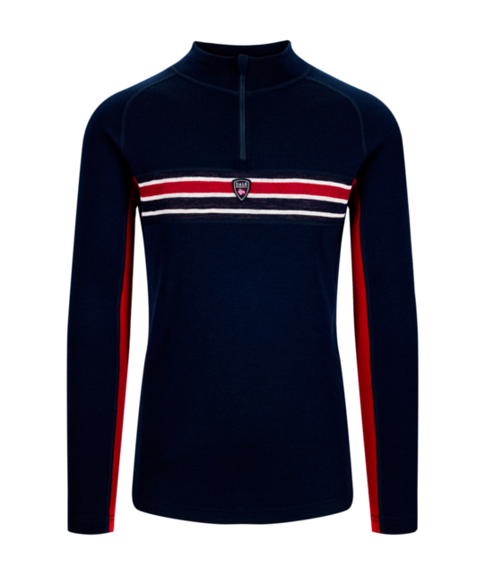 Dale Of Norway Aksla Masc Baselayer Half Zip (25/26) Navy Red/Offwhite-C00