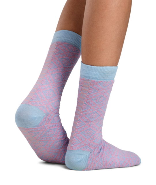 Dale Of Norway Bjorøy Socks (25/26) Light Blue/Orchid Pink-D00