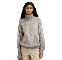 Dale Of Norway Falun Alpa Feminine Sweater (25/26) Lightcharcoal/Offwhite-T00
