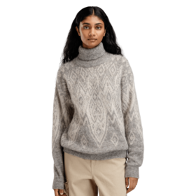 Dale Of Norway Falun Alpa Feminine Sweater (25/26) Lightcharcoal/Offwhite-T00
