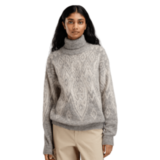 Dale Of Norway Falun Alpa Feminine Sweater (25/26) Lightcharcoal/Offwhite-T00