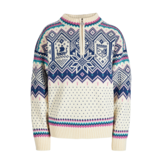 Dale Of Norway Vm Trondheim Fem. Sweater (25/26) Offwhite/Indigo/Orchid-A00