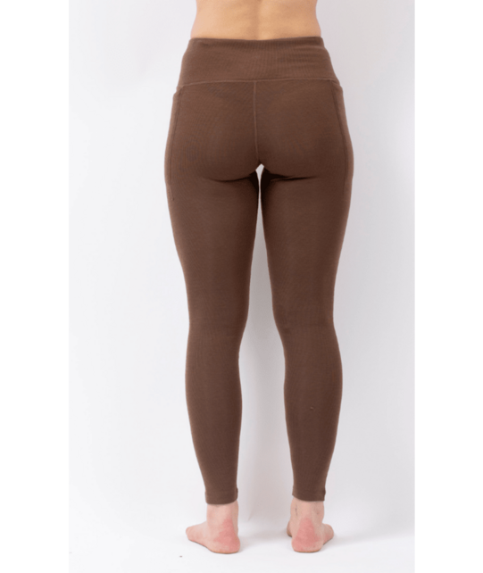 Eivy Pocket Merino Wool Rib Tights (25/26) Brown