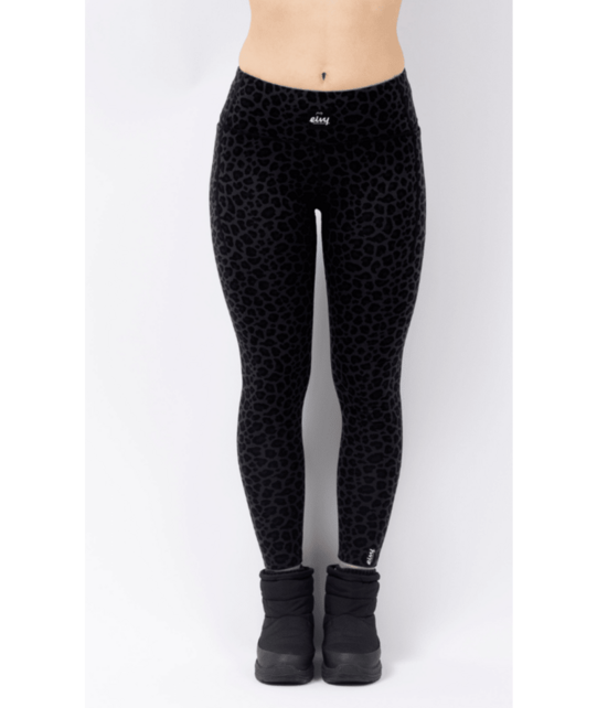 Eivy Pocket Merino Wool Tights (25/26) Black Leopard