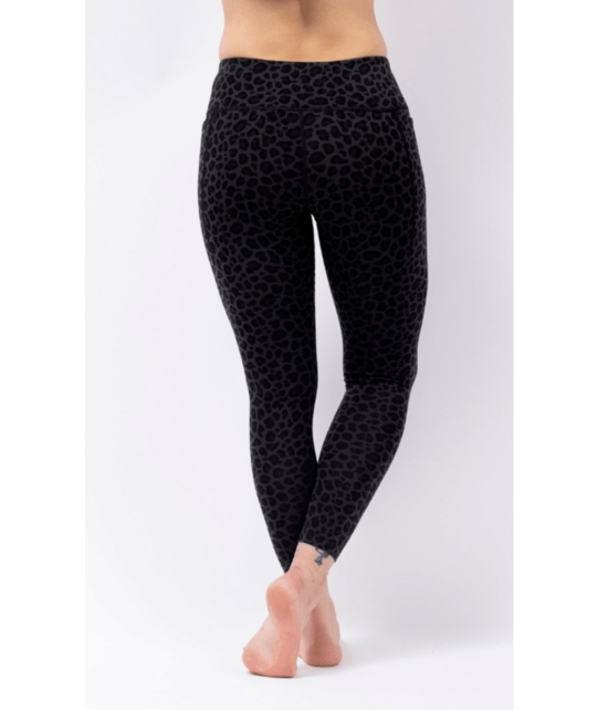 Eivy Pocket Merino Wool Tights (25/26) Black Leopard