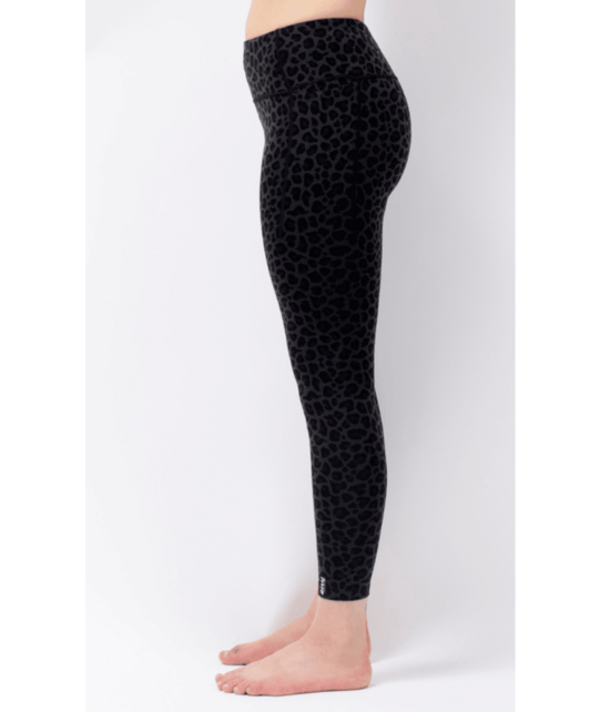 Eivy Pocket Merino Wool Tights (25/26) Black Leopard