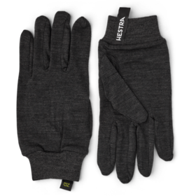 Hestra Merino Wool Liner Active Charcoal (25/26) Charcoal-390