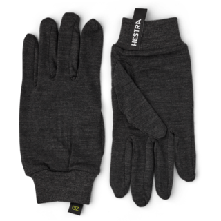 Hestra Merino Wool Liner Active Charcoal (26/27) Charcoal