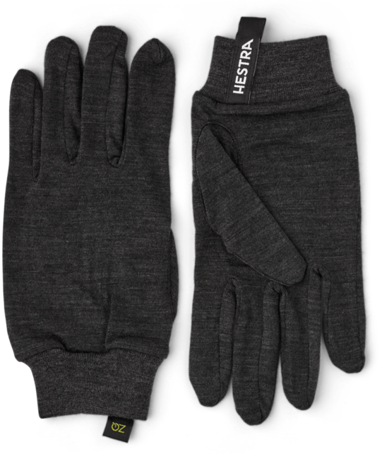 Hestra Merino Wool Liner Active Charcoal (25/26) Charcoal-390 Hestra Merino Wool Liner Active Charcoal (25/26) Charcoal-390