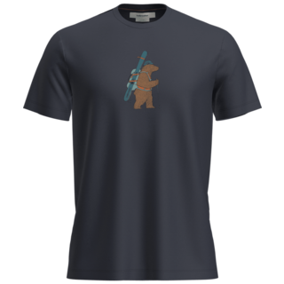 Icebreaker Men Merino 150 Tech Lite Ss Tee Bear Tour (25/26) Midnight Navy-401