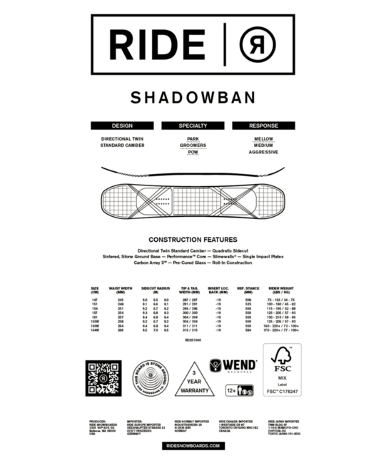Ride Shadowban (25/26)