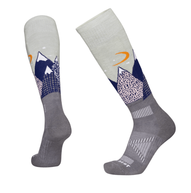 Le Bent Kids Light Cushion Snowy Mountains Snow Sock (26/27) Sea Foam