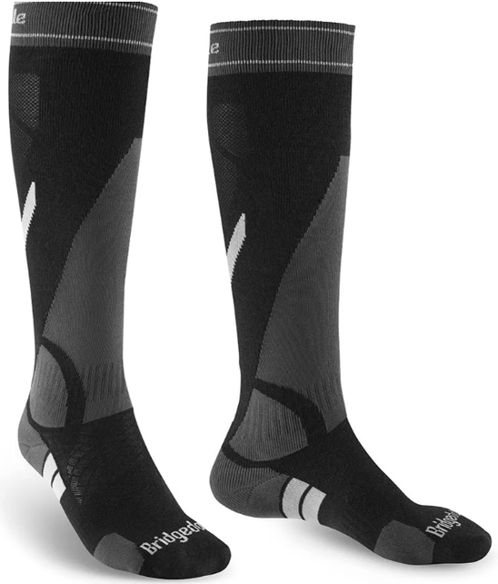 Bridgedale Mens Ski Lightweight (26/27) Black/Grey