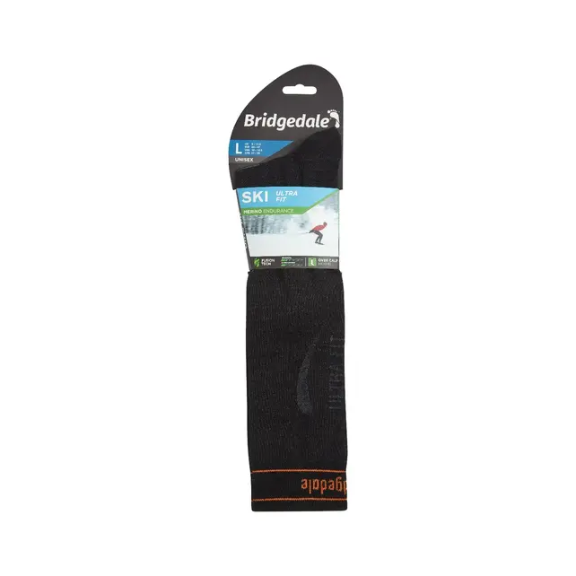Bridgedale Unisex Ultra Fit (26/27) Black/Orange
