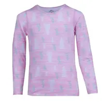 Hot Chillys Youth Velvet Fleece Crew (25/26) PTP Pine Tree Petal