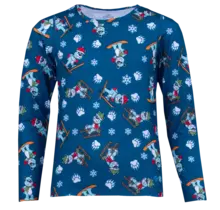 Hot Chillys Youth Velvet Fleece Crew (25/26) SNB Snow Bears