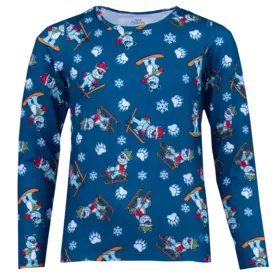 Hot Chillys Youth Velvet Fleece Crew (25/26) SNB Snow Bears