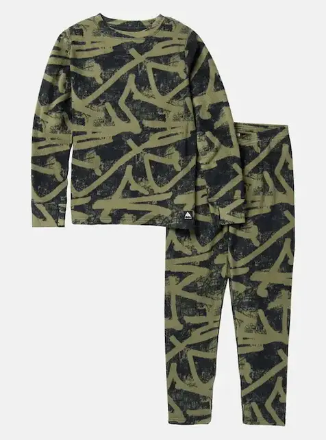 Burton Kids' Fleece Base Layer Set (25/26) Forest City Streets-E2F