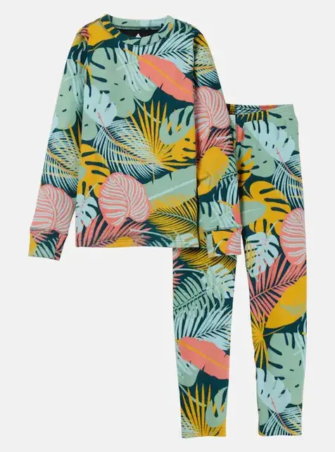 Burton Kids' Fleece Base Layer Set (25/26) Oversized Tropical-Ezo