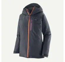 Patagonia W's Insulated Powder Town Jkt (25/26) Smolder Blue W/Orange Peel-Sbpe