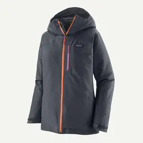 Patagonia W's Insulated Powder Town Jkt (25/26) Smolder Blue W/Orange Peel-Sbpe