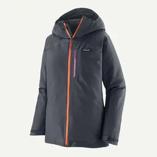 Patagonia W's Insulated Powder Town Jkt (25/26) Smolder Blue W/Orange Peel-Sbpe