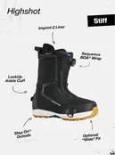 Burton Men's Highshot Step On® Snowboard Boots (26/27) Black