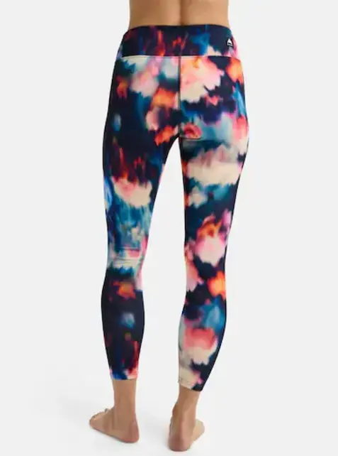 Burton Women's Midweight Base Layer Pants (25/26) Floral Blur-Ezh