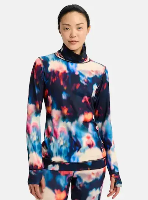Burton Women's Midweight Long Neck (25/26) Floral Blur-Ezh