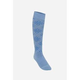 Kari Traa Rose Wool Ski Socks - 65% Merino Wool (25/26) Pastel Light Blue-Iri