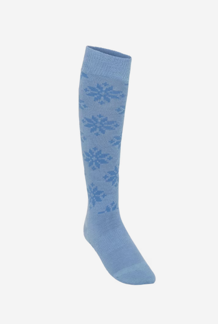 Kari Traa Rose Wool Ski Socks - 65% Merino Wool (25/26) Pastel Light Blue-Iri