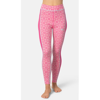 Kari Traa Rose High Waisted Baselayer Pants - 100% Merino Wool (25/26) Bright Pink-Spink