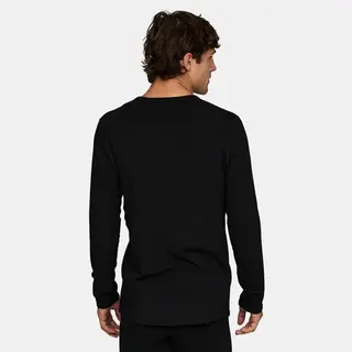 Le Bent Mens Heavyweight Grid Fleece Crew (26/27) Black