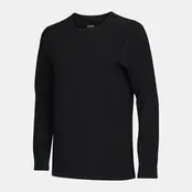 Le Bent Mens Heavyweight Grid Fleece Crew (26/27) Black