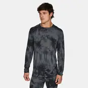 Le Bent Mens Lightweight Crew (25/26) Charcoal Tie Dye-971