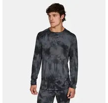 Le Bent Mens Lightweight Crew (25/26) Charcoal Tie Dye-971